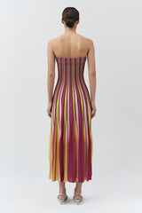 Soleil Striped Midi Dress