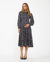 Izzie Tiered Dress Midnight / Mocha