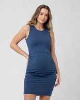 Organic Nursing Tank Dress Denim Marle