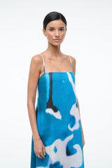 Laura Linen Dress | Blue Haze