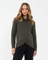 Cassie Cross Over Nursing Knit Khaki