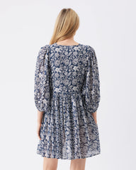 Cali Nursing Dress Ink / White