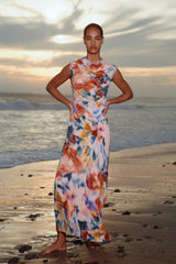 Acacia Draped Jersey Midi Dress