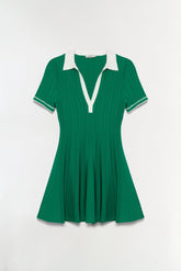 Page Knit Polo Mini Dress