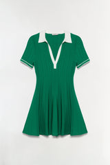 Page Knit Polo Mini Dress