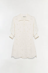 Freya Embroidered Linen Mini Dress