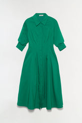 Jazz Cotton Pintuck Midi Dress