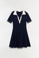 Page Knit Polo Mini Dress