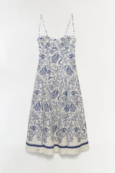 Analise Linen Bustier Midi Dress