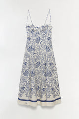 Analise Linen Bustier Midi Dress