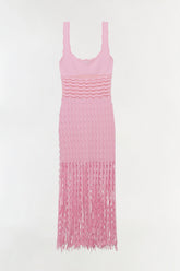 Brionne Scalloped Knit Midi Dress