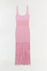 Brionne Scalloped Knit Midi Dress