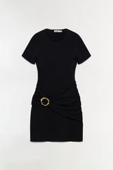 Leni Draped Knit Mini Dress