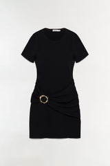 Leni Draped Knit Mini Dress