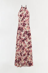 Cerin Draped Jersey Halter Maxi Dress