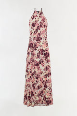 Cerin Draped Jersey Halter Maxi Dress