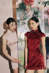 Ren Satin Jacquard Dress