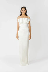Noah Strapless Satin Gown