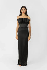 Noah Strapless Satin Gown