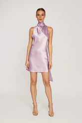 Penny Backless Satin Mini Dress