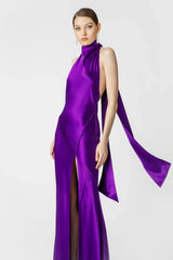 Penelope Backless Satin Gown