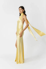 Penelope Backless Satin Gown