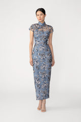 Adriana Embroidered Midi Dress