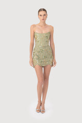 Saint Embellished Mini Dress