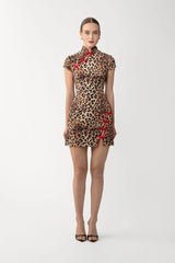 Iris Print Mini Dress