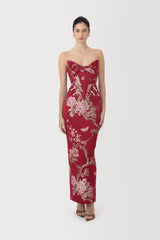 Novella Brocade Maxi Dress