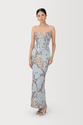 Novella Brocade Maxi Dress