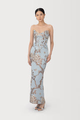Novella Brocade Maxi Dress