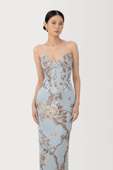 Novella Brocade Maxi Dress