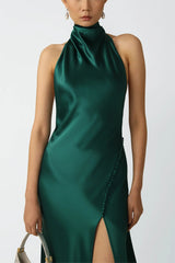 Penelope Backless Satin Gown