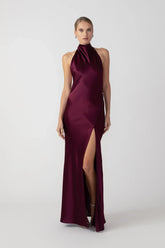 Penelope Backless Satin Gown