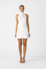 Penny Backless Satin Mini Dress