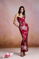 Novella Brocade Maxi Dress