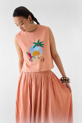Sahara Linen Crop Top & Skirt Co-Ord