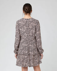 Florence Layered Dress Black / Dusty Pink