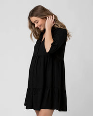 Adel Linen Dress Black