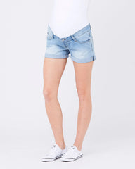 Denim Shorty Shorts Light Wash