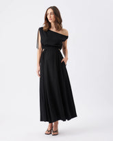 Presley Off Shoulder Dress Black