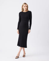 Eden Knit Nursing Dress Black