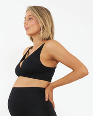 Seamless Nursing Bralette Black