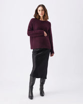 Crystal Satin Skirt Black