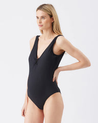Havana Rib One Piece Black