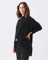 Hallie Cross Over Knit Black