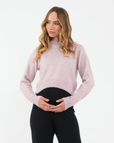 Tia Crop Knit Pink Marle
