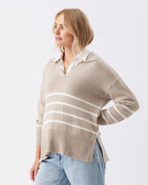 Lori Nursing Knit Latte / Chalk