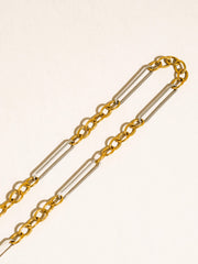 Norra 18K Gold Non-Tarnish Mixed Chain Necklace: Multi-Colored